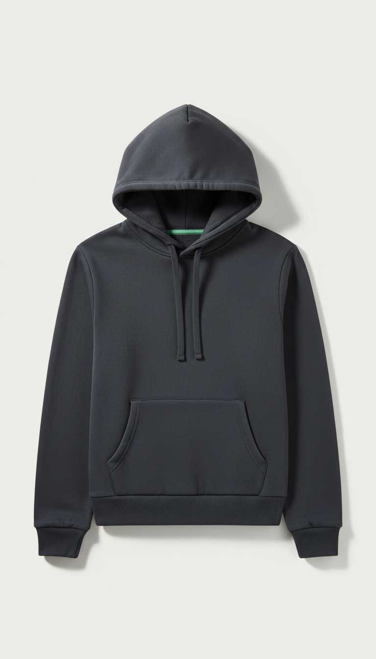 Premium-Hoodie in Deep Charcoal